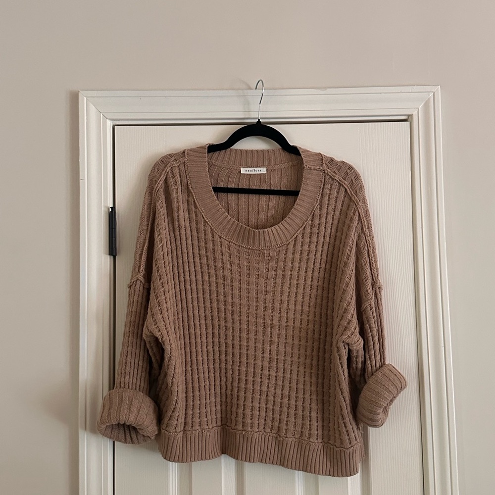 Neuflora Cozy Knit Women Sweater - Tan
